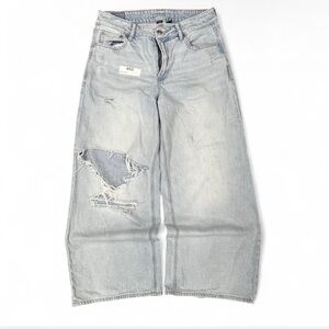 American Eagle Super High-Rise Baggy Wide Leg Ankle Jeans - 4 SHORT